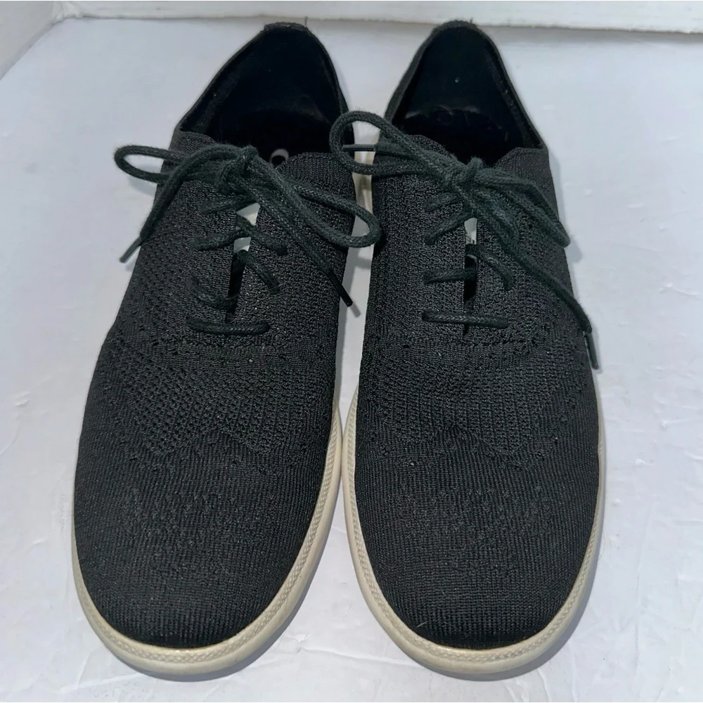 COACH Men’s Black Lightweight Knit Derby Runner Sneakers Laced Shoes- Size 8